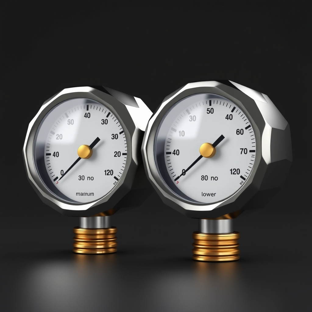 Two identical gauges showing opposite readings, illustrating the disparity between OpenAI's advertised benchmark score and independent test results.